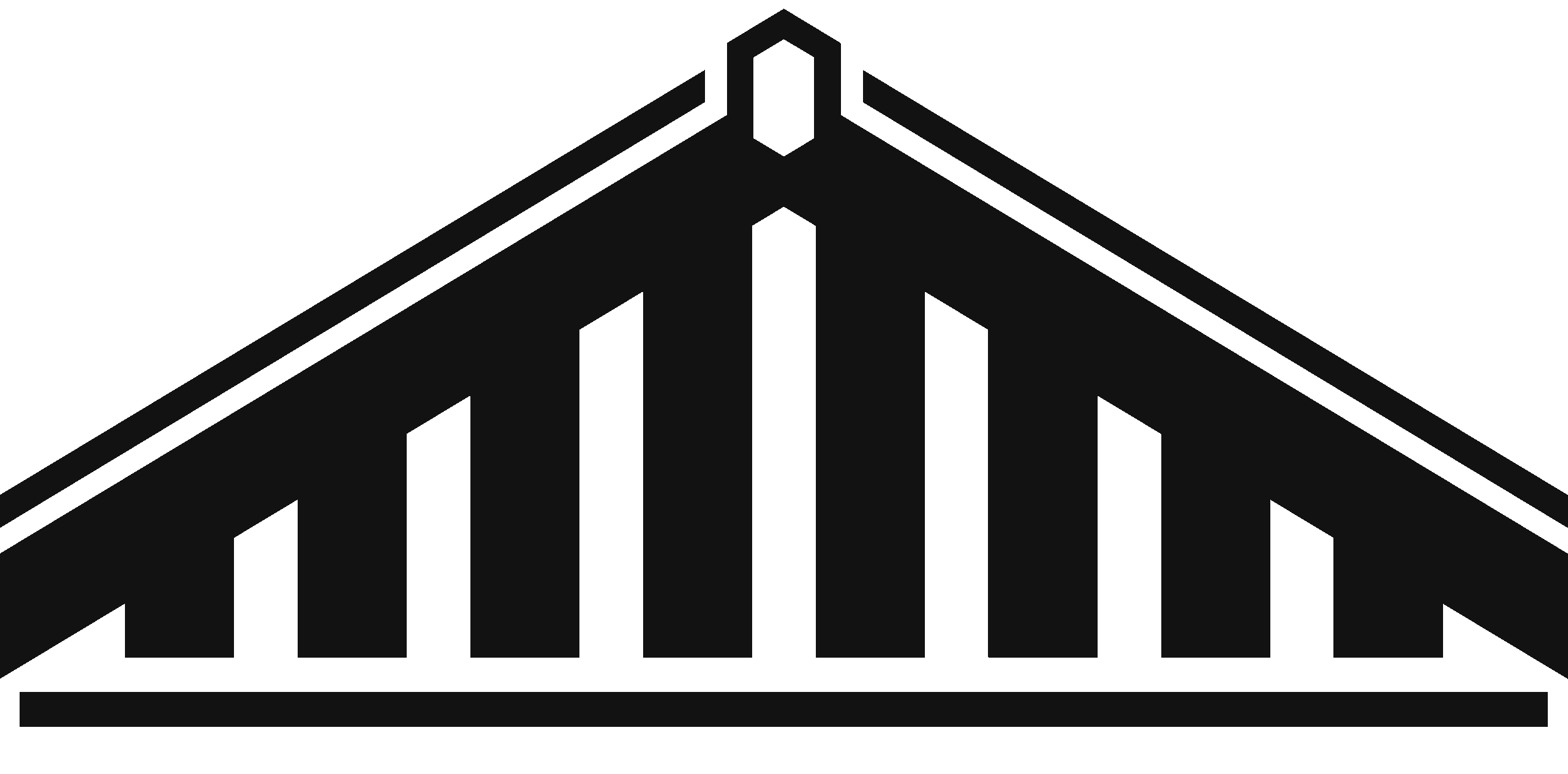 Background overlay design featuring the stylized roof icon from the Glenco Sheds logo