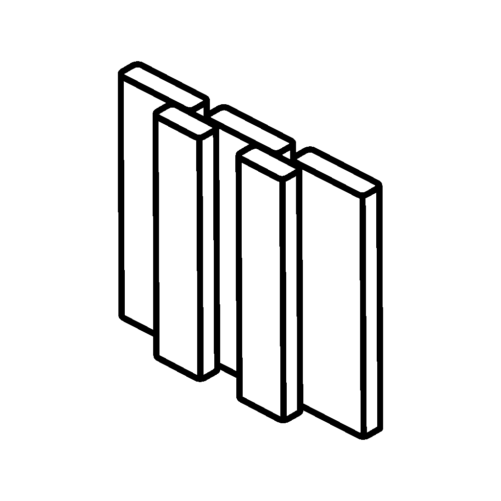 Icon denoting 50-year siding and trim warranty using LP SmartSide board-and-batten