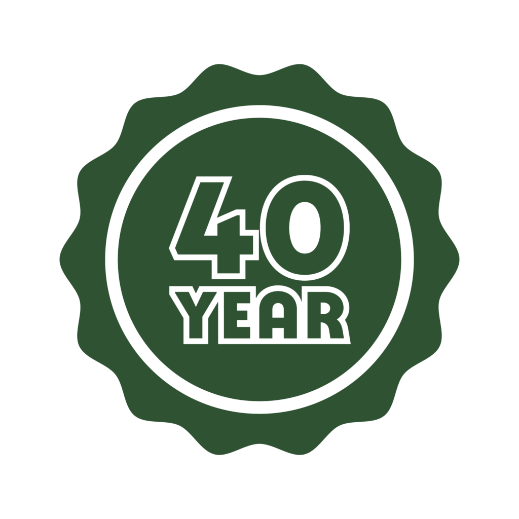 Badge icon indicating 40-year warranty