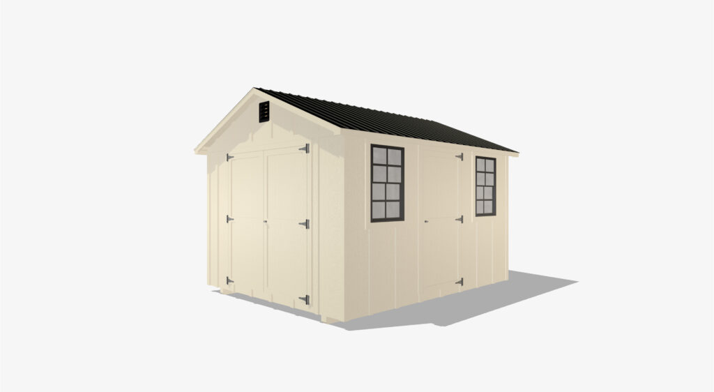 Utility shed with clean lines and classic storage design