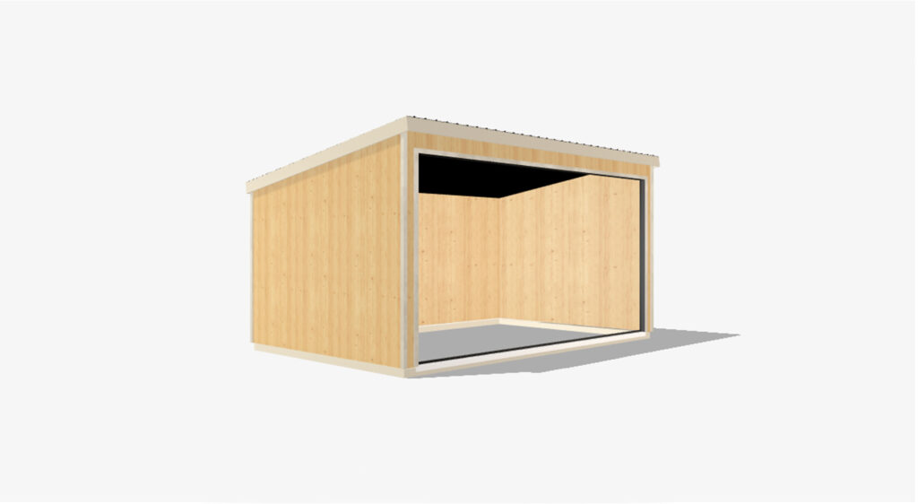 Utility shed with clean lines and classic storage design